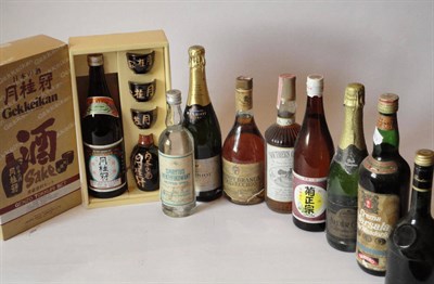 Lot 1101 - Gekkeikan, Genzo Tokkuri Set, boxed, Henriot, Champagne, 1989, and Seven Other Bottles Of...