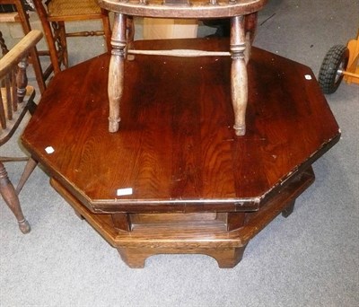 Lot 1114 - Oak octagonal coffee table