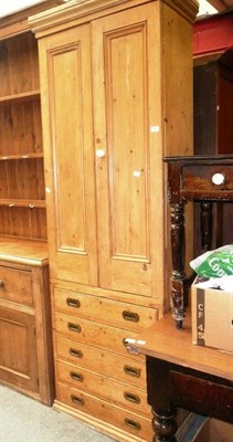 Lot 1181 - Pine tall cupboard