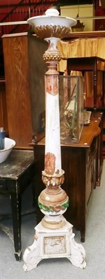 Lot 1194 - A 19th century painted torchere on tripod base