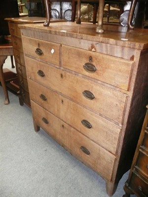 Lot 1203 - A Georgian mahogany four height chest of drawers