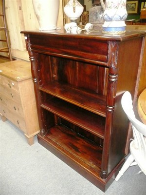 Lot 1206 - Reproduction mahogany open bookcase