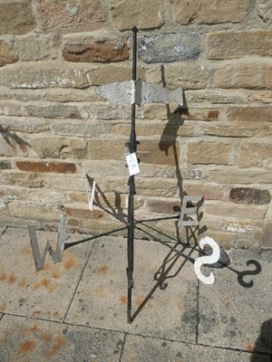 Lot 1322 - Wrought iron weather vane with a fish mount