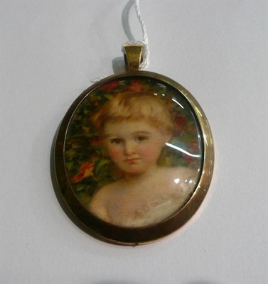 Lot 3 - Miniature/pendant of a young child