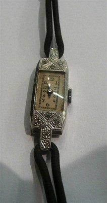 Lot 4 - Art Deco diamond-set cocktail watch