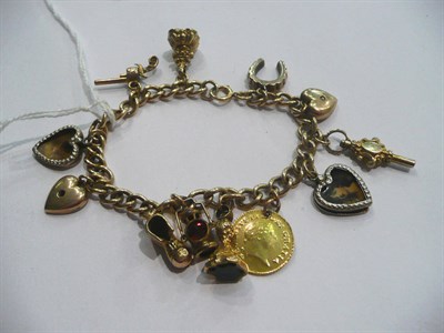 Lot 36 - A charm bracelet