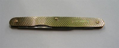Lot 38 - A 9ct gold penknife, 13g approx