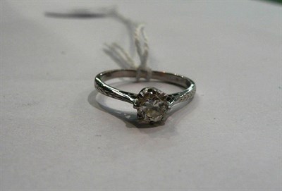 Lot 46 - A diamond solitaire ring, stamped '18CT'