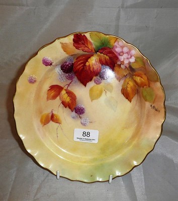 Lot 88 - A Royal Worcester painted plate signed 'Blake'
