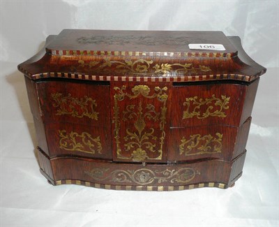 Lot 106 - A 19th century French brass inlaid rosewood jewellery casket