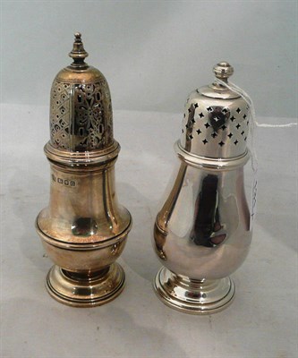 Lot 131 - Two silver sugar castors, 8oz approx