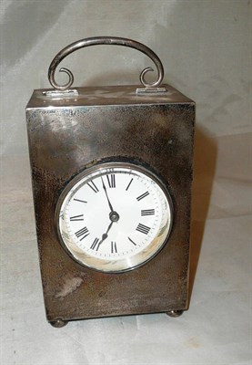 Lot 185 - Silver carriage timepiece