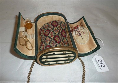 Lot 212 - 19th century sewing casket