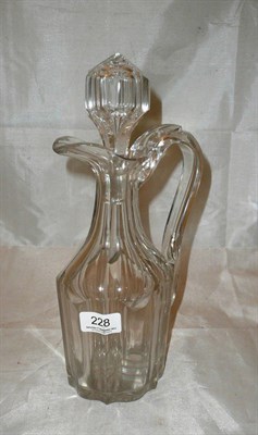 Lot 228 - A 19th century cut glass claret jug