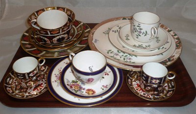 Lot 231 - Royal Crown Derby Imari bowl, plate, dish, teacup and saucer, two coffee cans and saucers, etc