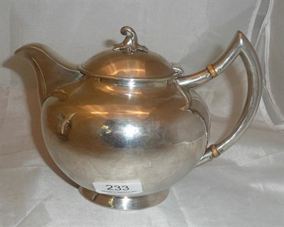 Lot 233 - A Victorian silver teapot with coat of arms for the Earls of Weatmeath, 19oz approx