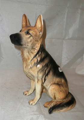 Lot 260 - A Beswick fireside ornament modelled as an Alsatian