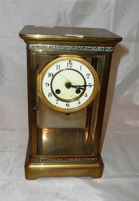 Lot 262 - A four glass mantel clock