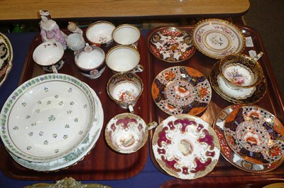 Lot 275 - Two trays of English 19th century and later cabinet cups and saucers including a Commemorative...