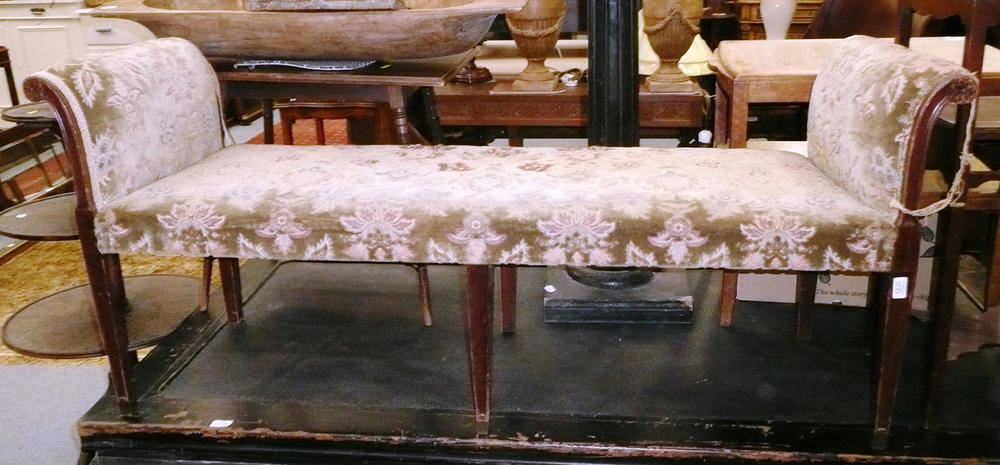 Lot 1235 - Mahogany framed double window seat