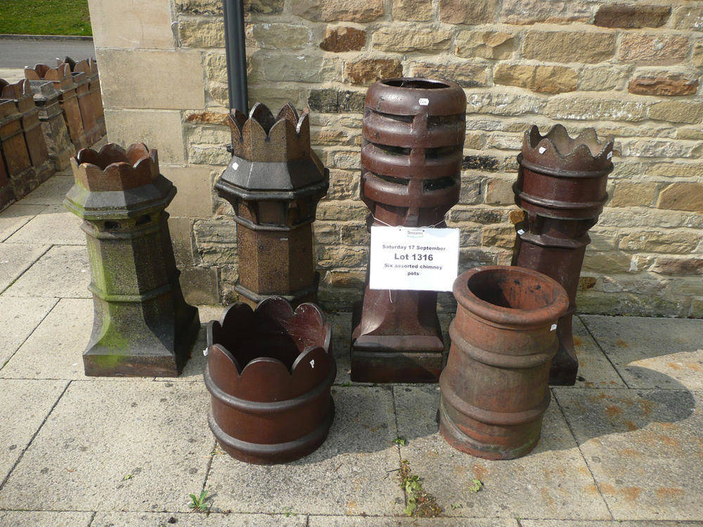 Lot 1316 - Six assorted chimney pots