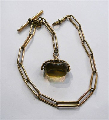 Lot 26 - A 9ct gold Albert chain with swivel fob