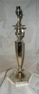 Lot 75 - A silver table lamp dated 1926