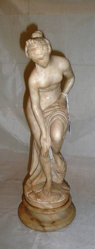Lot 104 - Italian alabaster Classical figure