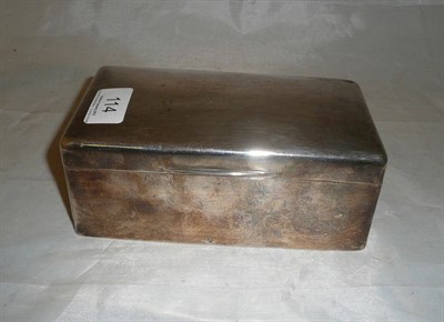 Lot 114 - Silver cigarette box