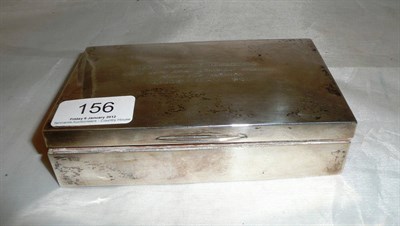 Lot 156 - Silver cigarette box