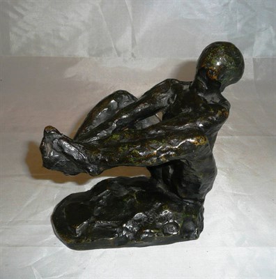 Lot 176 - A Bronze figure of a nude male bearing signature  A. Rodin