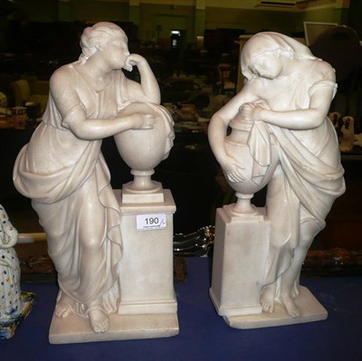 Lot 190 - A pair of marble figures