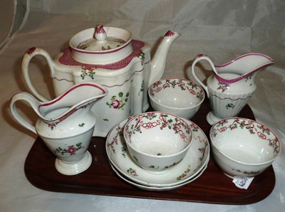 Lot 213 - A tray of Newhall tea wares *