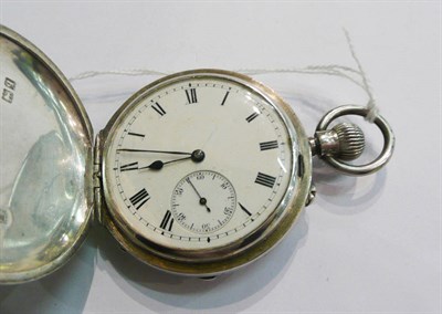 Lot 255 - A silver full hunter pocket watch