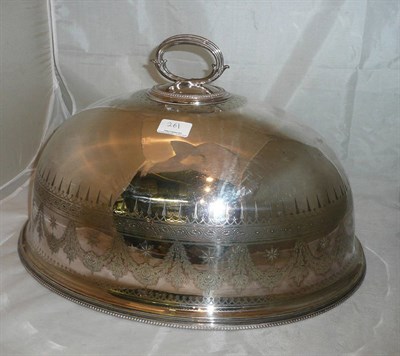 Lot 261 - A silver plated meat dome