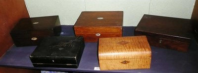 Lot 264 - Four assorted table boxes *