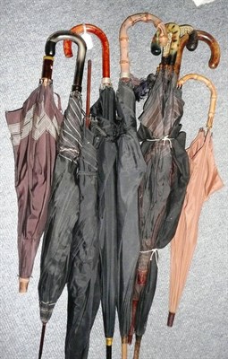 Lot 266 - Nine assorted umbrellas *