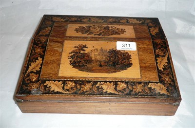 Lot 311 - A Tunbridgeware parquetry writing box *