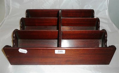 Lot 335 - Mahogany cutlery tray