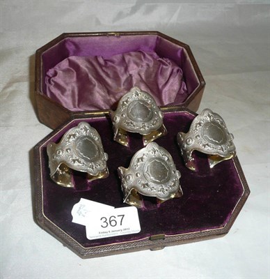 Lot 367 - Four napkin rings