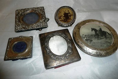 Lot 376 - Five assorted silver photograph frames *