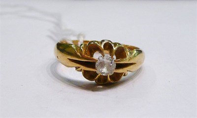 Lot 398 - An 18ct gold old cut diamond solitaire ring