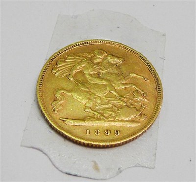 Lot 423 - An 1899 half sovereign coin