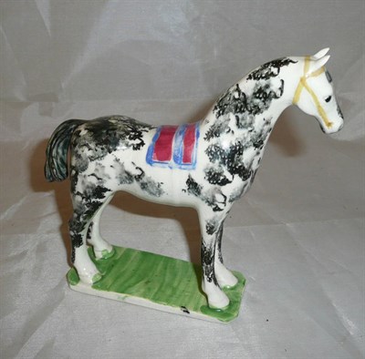 Lot 447 - English pottery horse (repairs to tail and ears)