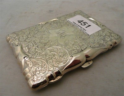 Lot 451 - Silver visiting card case