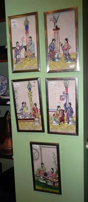 Lot 507 - Five Chinese rice paper pictures