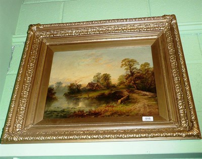 Lot 515 - After H Sticks, oil on canvas river landscape