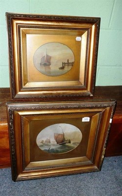 Lot 528 - E K Redmore pair of gilt framed oval oils