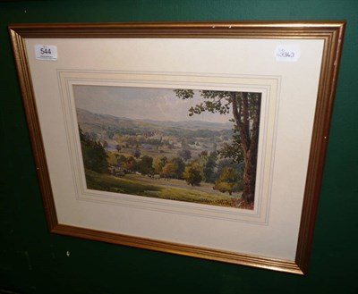 Lot 544 - English School, 19th century, 'Brecon', titled and dated July (18)85, watercolour, 18.5cm by 28.5cm