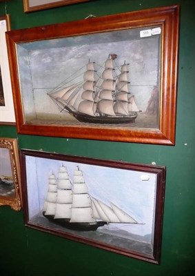 Lot 555 - Two glazed shipping pictures